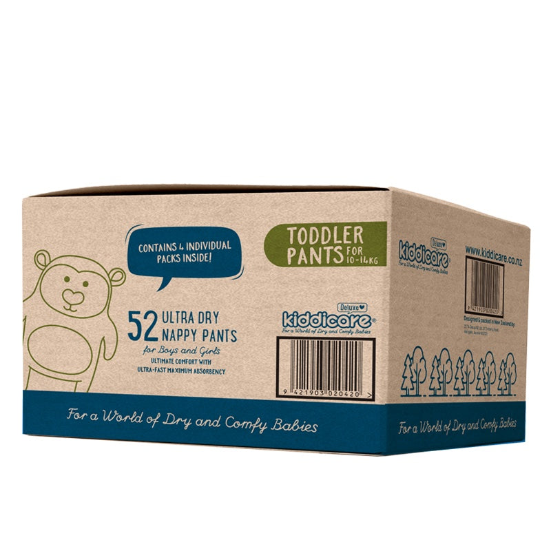 Kiddicare Bulk Deluxe Toddler Unisex Nappy Pants 52s
