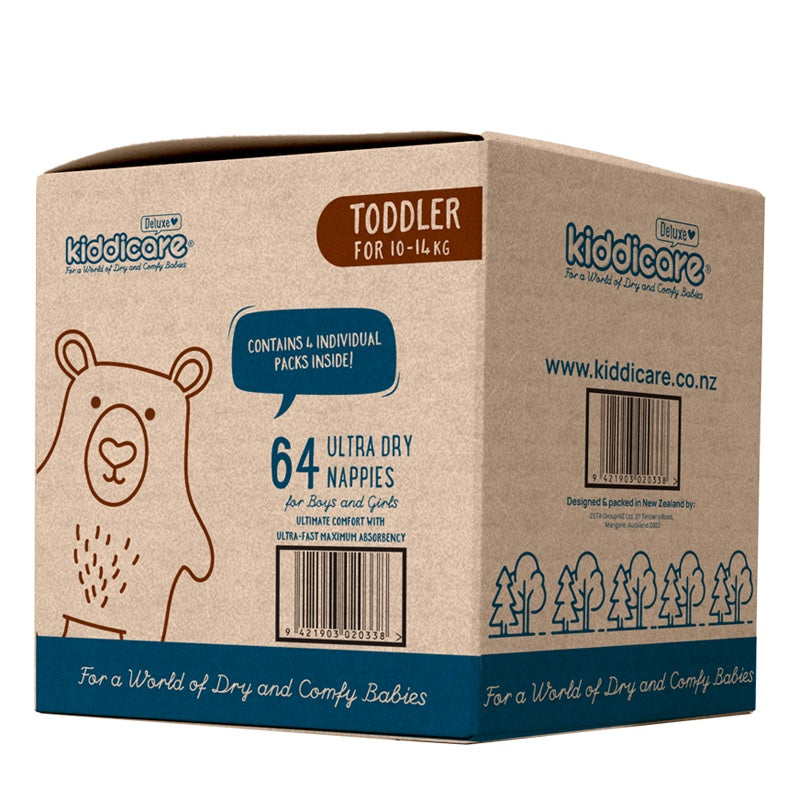 Kiddicare Deluxe Toddler Unisex Nappies 64s Size 4