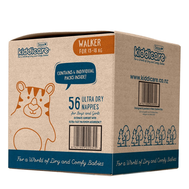 Kiddicare Deluxe Walker Unisex Nappies 56s Size 5