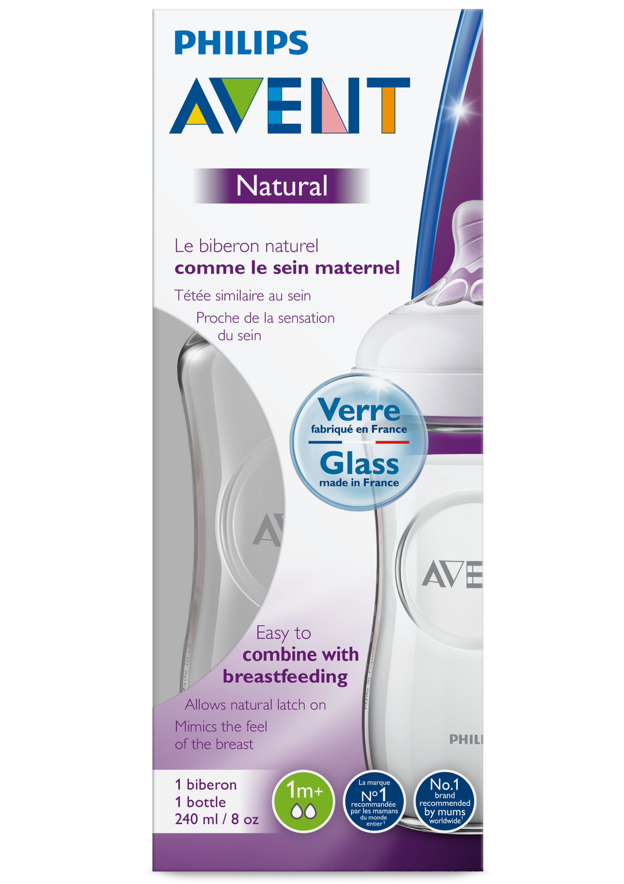 Avent Natural Glass Bottle 240ml