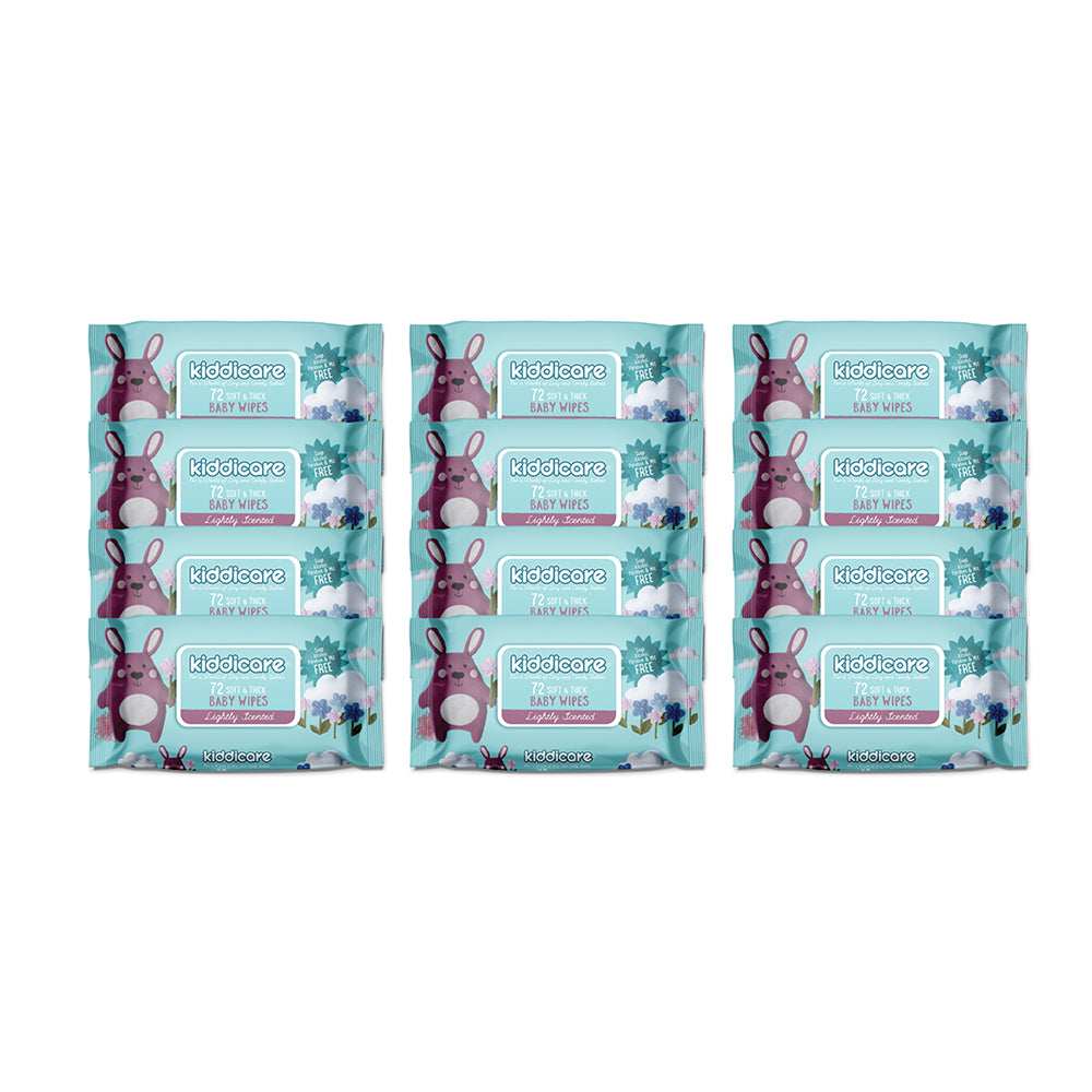 Kiddicare Baby Wipes Lightly Scented 72s Carton (12x72pk)