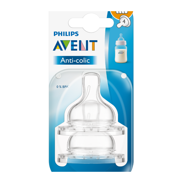 Avent Anti Colic Fast Flow Teat 2pk