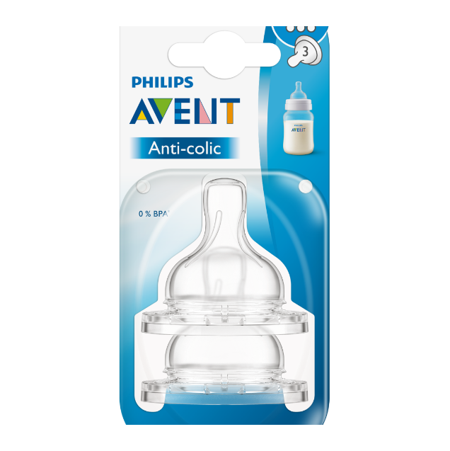 Avent Anti Colic Medium Flow Teat 2pk