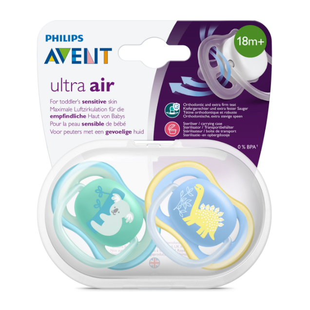 Philips Avent Ultra Air Design Soother 18m+ - 2pk