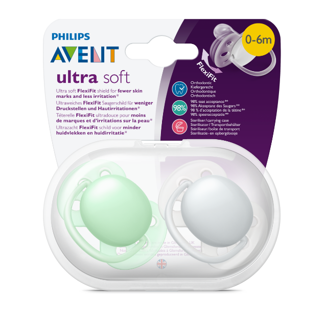 Philips Avent Ultra Soft Soother 0-6m - 2pk