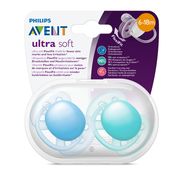 Philips Avent Ultra Soft Soother 6-18m - 2pk