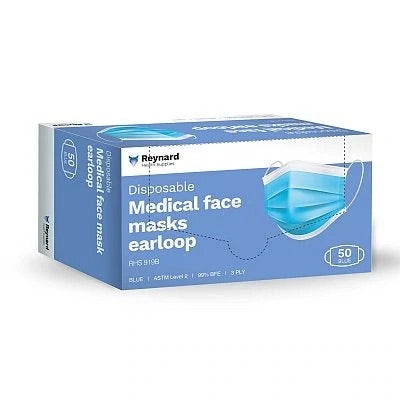 Disposable Reynard Medical Masks 3ply 50pk