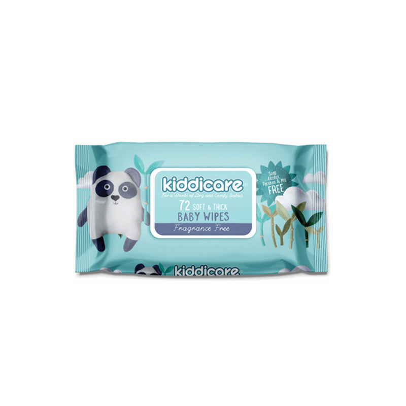 Kiddicare Baby Wipes Fragrance Free 72s